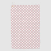 Minimalistisches rosa Farbmuster Kariert Golfhandtuch (Vorderseite)