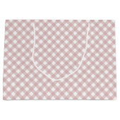 Minimalistisches rosa Farbmuster Kariert Große Geschenktüte (Vorderseite)