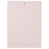 Minimalistisches rosa Farbmuster Kariert Klemmbrett (Rückseite)