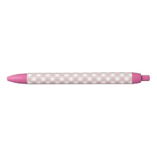 Minimalistisches rosa Farbmuster Kariert Kugelschreiber