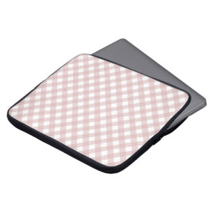 Minimalistisches rosa Farbmuster Kariert Laptopschutzhülle