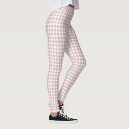 Minimalistisches rosa Farbmuster Kariert Leggings