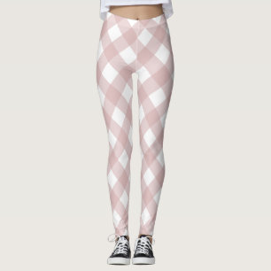 Minimalistisches rosa Farbmuster Kariert Leggings