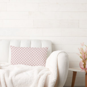 Minimalistisches rosa Farbmuster Kariert Lendenkissen