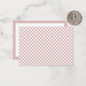 Minimalistisches rosa Farbmuster Kariert Mitteilungskarte (Vorderseite/Rückseite Beispiel)