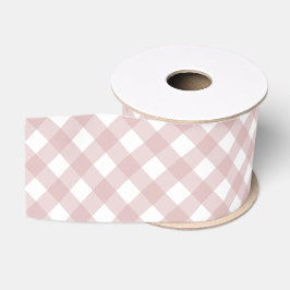 Minimalistisches rosa Farbmuster Kariert Ripsband