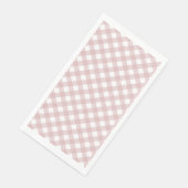 Minimalistisches rosa Farbmuster Kariert Serviette (Ecke)