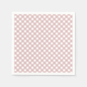 Minimalistisches rosa Farbmuster Kariert Serviette