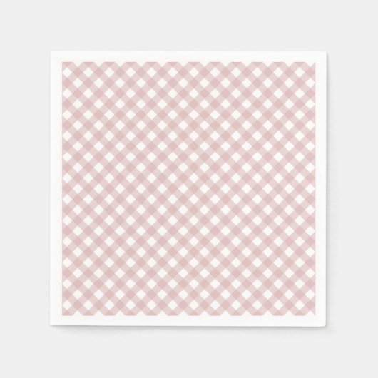 Minimalistisches rosa Farbmuster Kariert Serviette (Vorderseite)