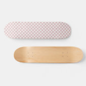 Minimalistisches rosa Farbmuster Kariert Skateboard (Horizontal)