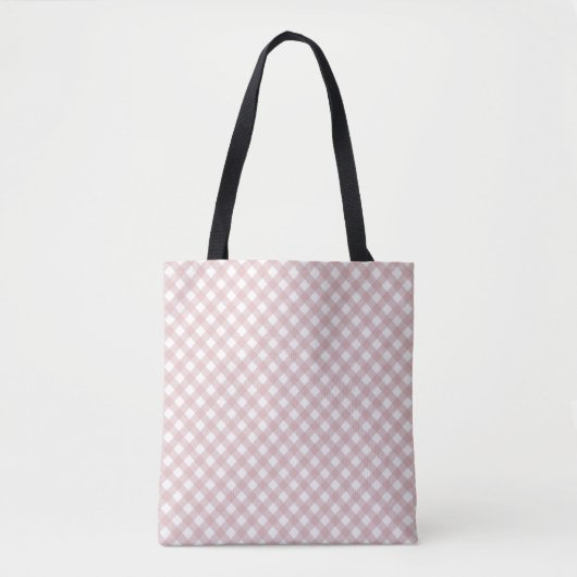 Minimalistisches rosa Farbmuster Kariert Tasche (Vorderseite)