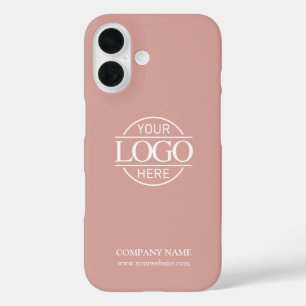 Minimalistisches rosa Firmenlogo für Werbezwecke iPhone 16 Hülle