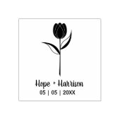 Minimalistisches Rosa für Hochzeiten Gummistempel (Prägung)