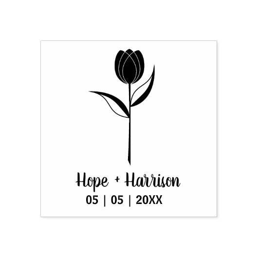 Minimalistisches Rosa für Hochzeiten Gummistempel (Prägung)