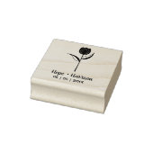 Minimalistisches Rosa für Hochzeiten Gummistempel (Stempel)