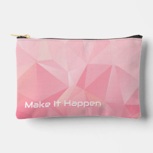 Minimalistisches rosa geometrisches individuelles zubehörtasche