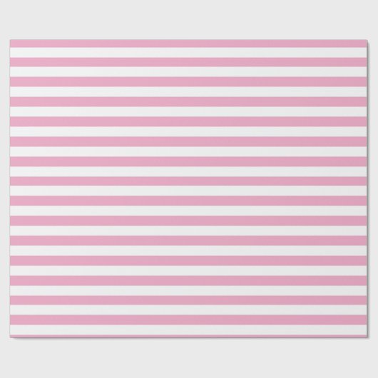Minimalistisches rosa gestreiftes Design Geschenkpapier (Flach)