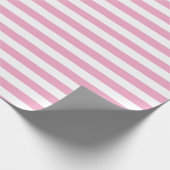 Minimalistisches rosa gestreiftes Design Geschenkpapier (Ecke)