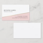 Minimalistisches Rosa Gold Beruflich Visitenkarte (Vorne/Hinten)