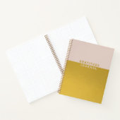 Minimalistisches Rosa Gold Foil Dankesblatt Notizblock (Innenseite)