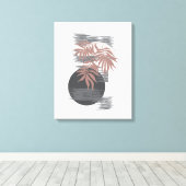 Minimalistisches Rosa/Graue Leinwand Mauer Art Dec (Insitu (Holzboden))