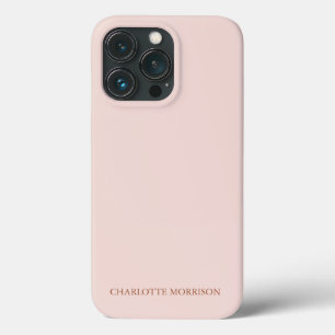 Minimalistisches Rosa mit elegantem Serifennamen Case-Mate iPhone Hülle
