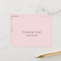 Minimalistisches Rosa Modernes Business Dankeschön