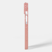 Minimalistisches Rosa Modernes Monogramm Case-Mate iPhone Hülle (Rückseite / Links)