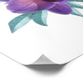 Minimalistisches rosa Orchideengestein Poster (Ecke)