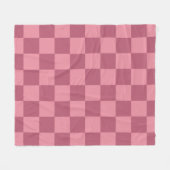 Minimalistisches rosa Schachbrettmuster Fleecedecke (Vorderseite (Horizontal))
