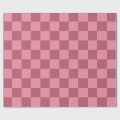 Minimalistisches rosa Schachbrettmuster Geschenkpapier (Flach)