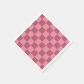 Minimalistisches rosa Schachbrettmuster Serviette (Ecke)
