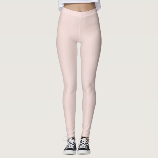Minimalistisches Rosa, schlicht elegant und elegan Leggings (Vorderseite)
