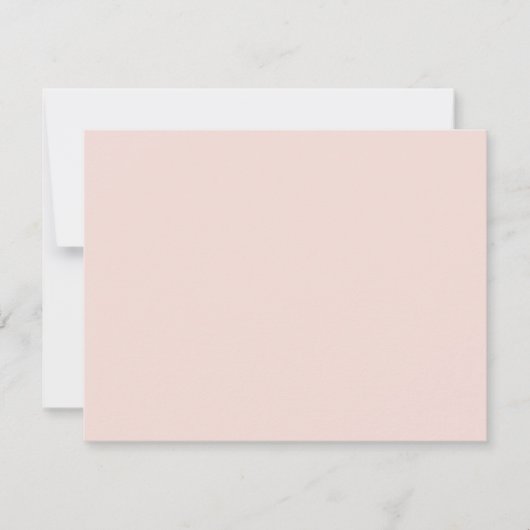 Minimalistisches Rosa, schlicht elegant und elegan Mitteilungskarte (Vorderseite)