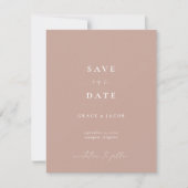 Minimalistisches Rosa-Script-Foto Save the Date (Vorderseite)