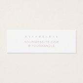 Minimalistisches Rosa-Script-Marken-Hängeschild Mi (Rückseite)