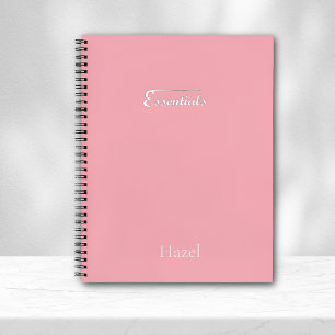 Minimalistisches rosa Spiralnotizbuch – „Essential Notizblock