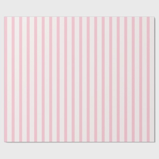 Minimalistisches rosa Streifen-Wrap-Papier Geschenkpapier (Flach)