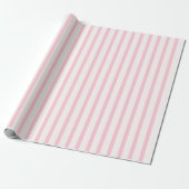 Minimalistisches rosa Streifen-Wrap-Papier Geschenkpapier (Ungerollt)
