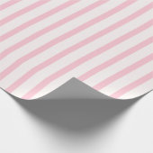 Minimalistisches rosa Streifen-Wrap-Papier Geschenkpapier (Ecke)