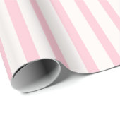 Minimalistisches rosa Streifen-Wrap-Papier Geschenkpapier (Rolleneckpunkt)