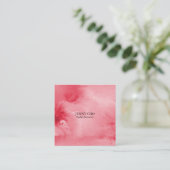 Minimalistisches, rosa strukturiertes Visitenkarte (Stehend Vorderseite)