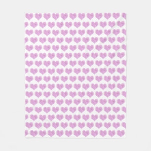 Minimalistisches rosa Wasserfarbenherz Valentine Fleecedecke