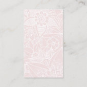 Minimalistisches rosa weißes Farbblockmuster Visitenkarte (Rückseite)