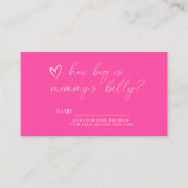 Minimalistisches Rosa - Wie groß ist der Bauch der Begleitkarte (Vorderseite)