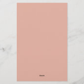 Minimalistisches Rosa Zwei-Bänder-Monogramm Briefpapier (Rückseite)