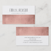 Minimalistisches Rosen-Gold Visitenkarte (Vorne/Hinten)