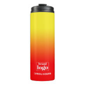 Minimalistisches Rot-Gelb-Farbelementlogo Thermosbecher (Vorderseite)