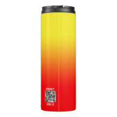 Minimalistisches Rot-Gelb-Farbelementlogo Thermosbecher (Rückseite)