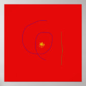 Minimalistisches Rot Poster (Vorne)